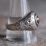 Voltage Sterling American Legion Signet Ring 12.5