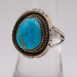 Vintage Sterling Turquoise Ring 7.5