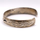 Vintage Sterling Silver Stamped Cuff Bracelet 6.5"