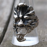 Vintage White Bronze Biker Ring 9
