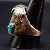 Vintage Sterling Turquoise Claw Ring 11