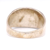 Vintage Sterling Onyx and Malachite Inlay Band 14