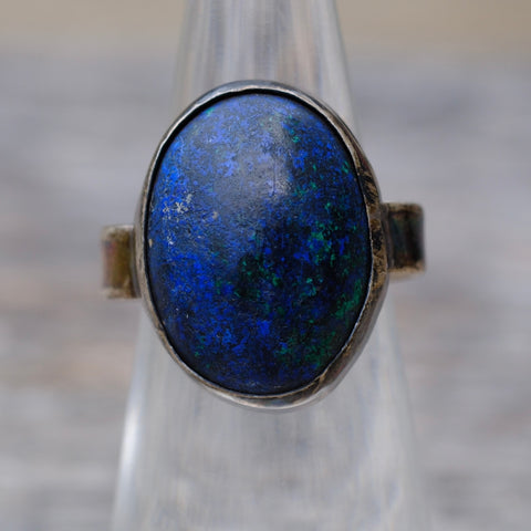 Vintage Sterling Lapis Ring 5.5