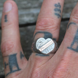 Vintage Sterling WWII Sweetheart Ring 9