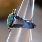 Vintage Sterling Turquoise Fred Harvey Era Ring 4.25