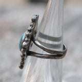 Vintage Sterling Turquoise Ring 4.5