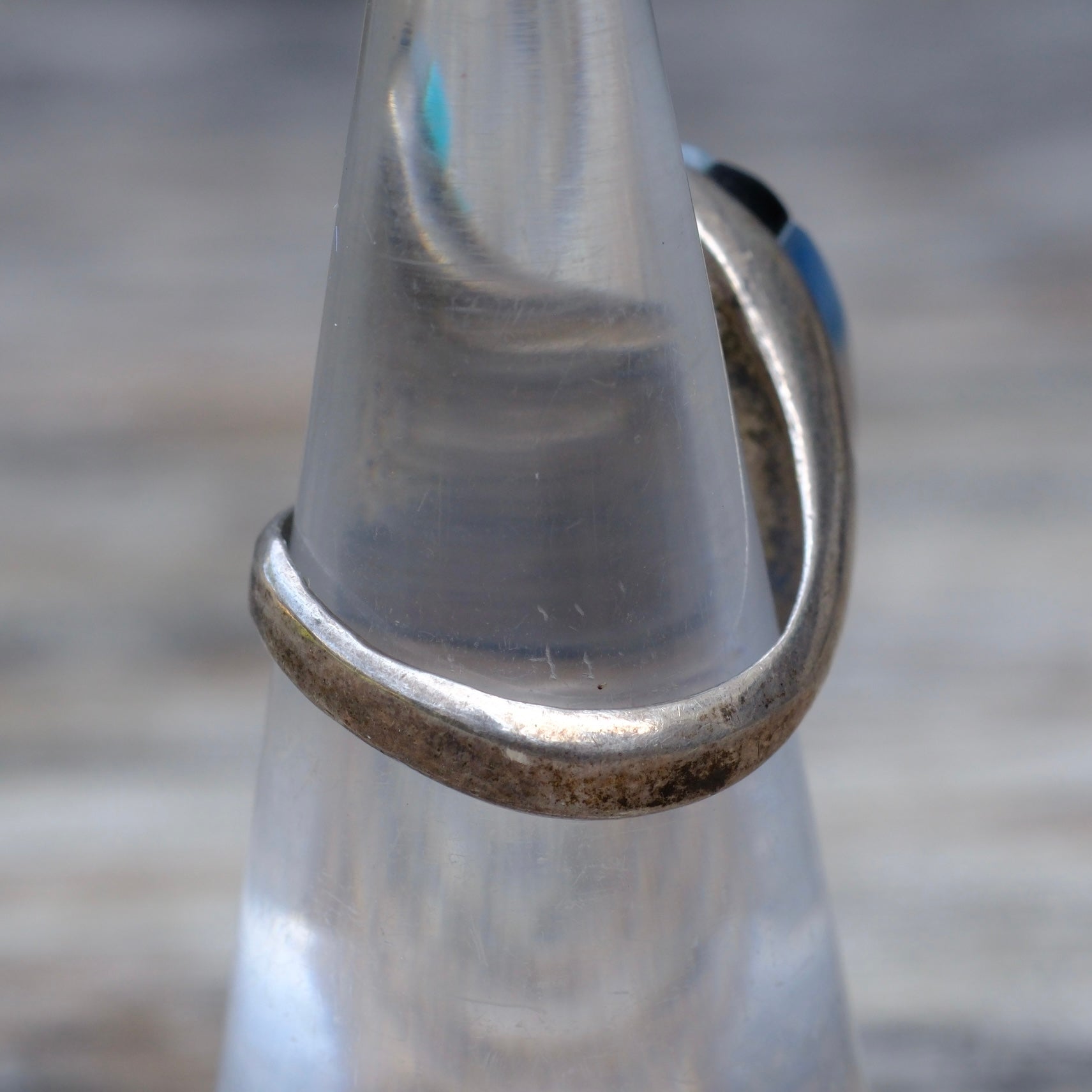 Vintage Sterling Zuni Inlay Ring 5