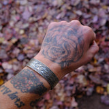 Vintage Sterling Stamped Cuff Bracelet