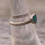 Vintage Sterling Turquoise Heart Ring 5.5