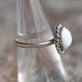 Vintage Sterling Mother Of Pearl Ring 6