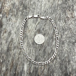 Vintage Sterling Figaro Chain Bracelet
