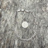 Vintage Sterling Figaro Chain Bracelet