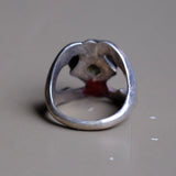 Vintage Sterling Turquoise Sandcast Ring 5