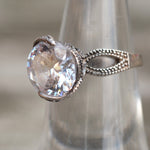 Vintage Sterling CZ Cocktail Ring 6.75