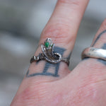 Vintage Sterling Snake Ring 6.75