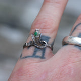 Vintage Sterling Snake Ring 6.75