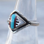 Vintage Sterling Zuni Inlay Band 7