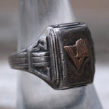 Vintage Sterling Midcentury Worn Signet Ring 8