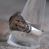 Voltage Sterling American Legion Signet Ring 12.5