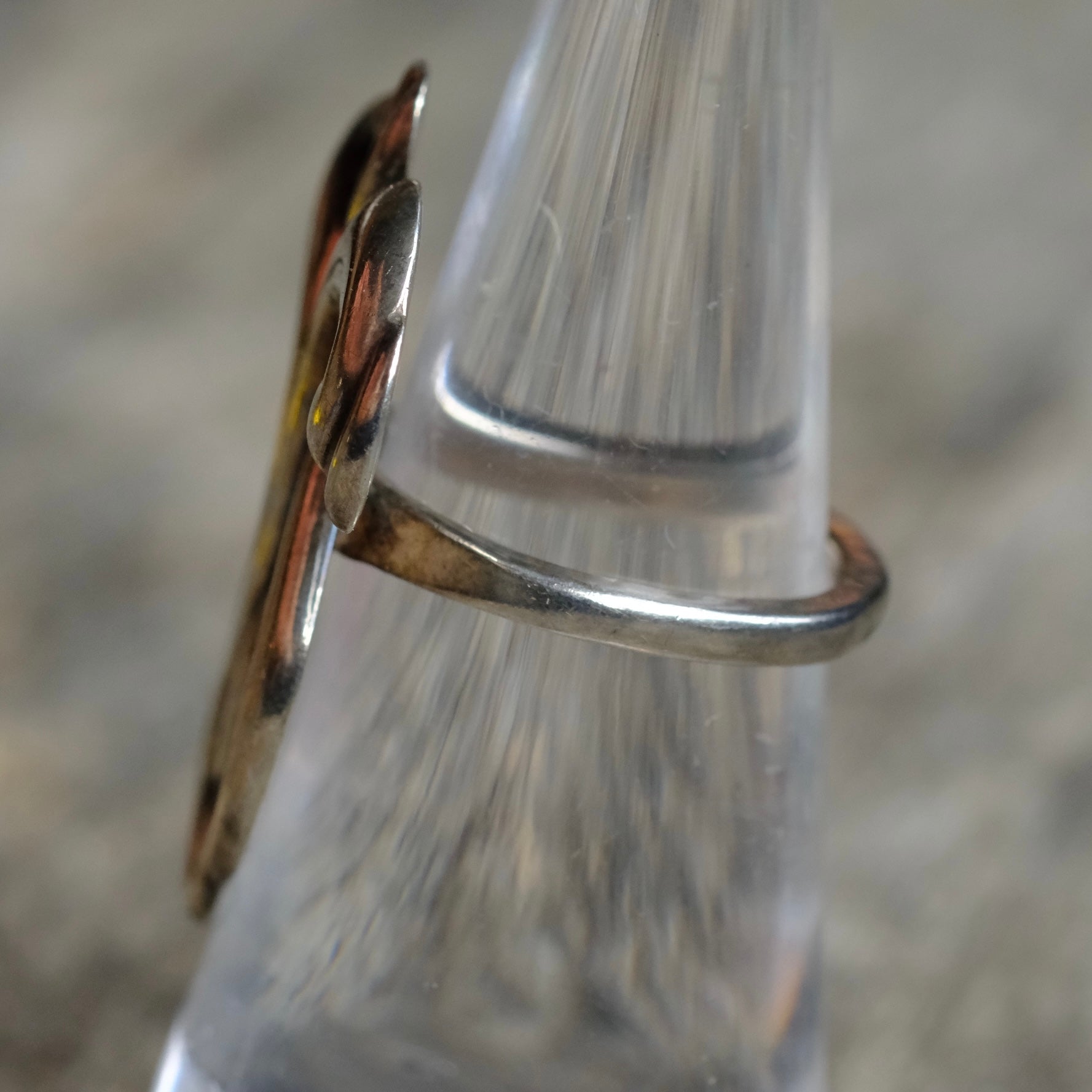Vintage Sterling Abstract Ring 5.5