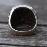 Vintage Sterling Silver Leaf Ring 9.75