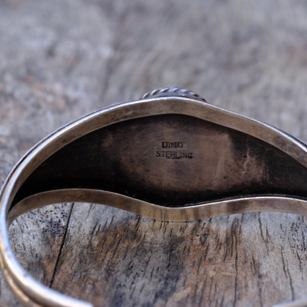 Vintage Sterling White Buffalo Cuff Bracelet
