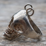 Vintage Sterling Silver Skull Ring 11.5