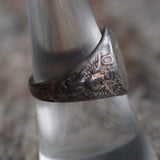 Vintage Sterling Silver Eagle Signet Ring 7.75