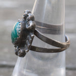 Vintage Sterling Turquoise Ring 6.75