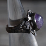 Vintage Sterling Amethyst Ring 3.75