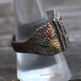 Vintage Sterling and Gold Eagle Ring 9.5
