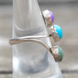 Vintage Sterling Multistone Overpass Ring 7.25
