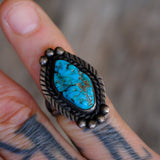 Vintage Sterling Turquoise Ring 5.5