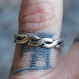 Vintage Sterling Silver Braided Ring 7