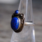 Vintage Sterling Lapis Ring 5.75