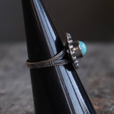 Vintage Sterling Turquoise Ring 5.75