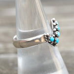 Vintage Sterling Turquoise Band 7.5