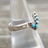 Vintage Sterling Turquoise Band 7.5