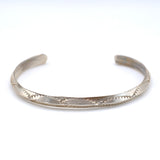 Vintage Sterling Stamped Triangle Cuff Bracelet 6.75"