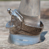 Vintage Sterling Silver Saddle Ring 13