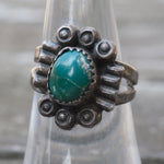 Vintage Sterling Turquoise Ring 6.75