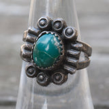 Vintage Sterling Turquoise Ring 6.75