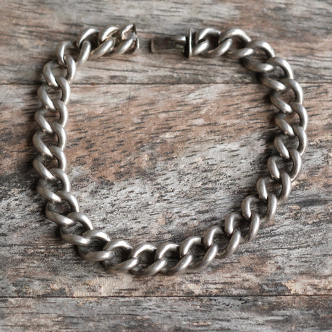 Vintage Sterling Curb Chain Bracelet