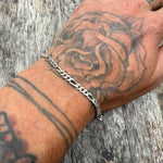 Vintage Sterling Figaro Chain Bracelet