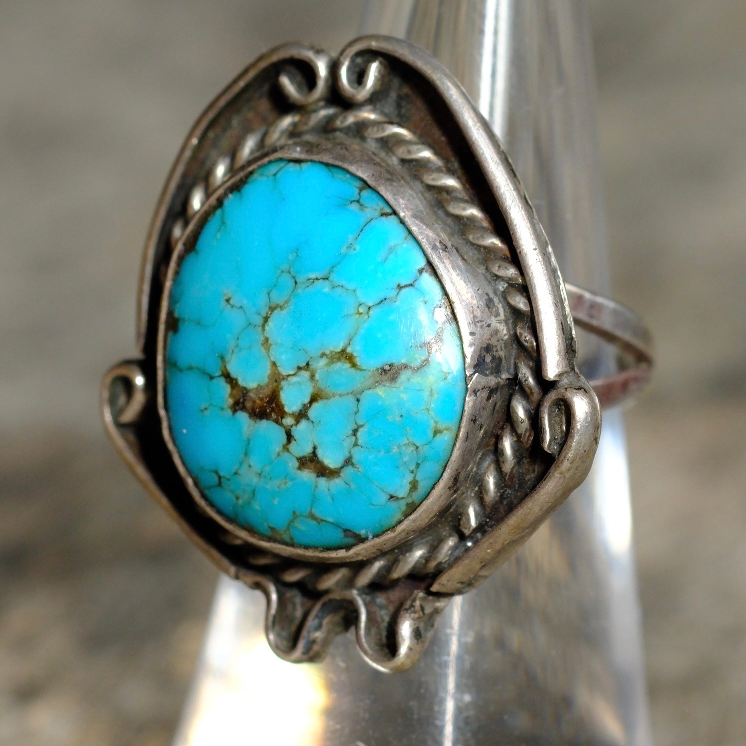 Vintage Sterling Turquoise Ring 7
