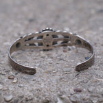 Vintage Sterling Turquoise Crossed Arrows Cuff