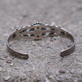 Vintage Sterling Turquoise Crossed Arrows Cuff