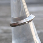 Vintage Sterling CZ Inlay Band 5.75
