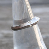 Vintage Sterling CZ Inlay Band 5.75