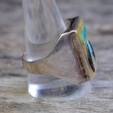 Vintage Sterling Shriners Inlay Ring 12